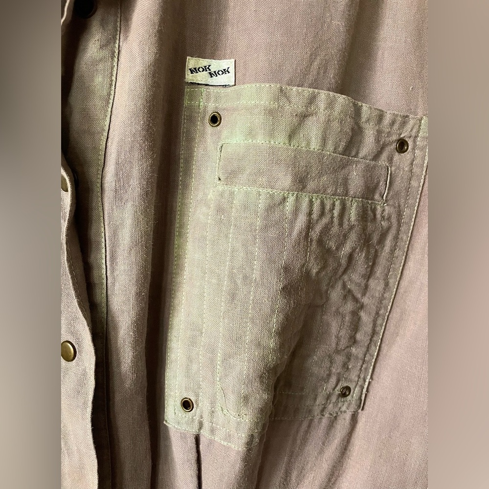 Vintage 80’s Nok Nok embroidered cotton jumpsuit utility suit - Picture 6 of 15